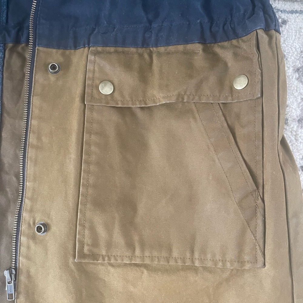 J. Crew waxed cotton canvas color block barn jacket size XXS - Picture 5 of 7